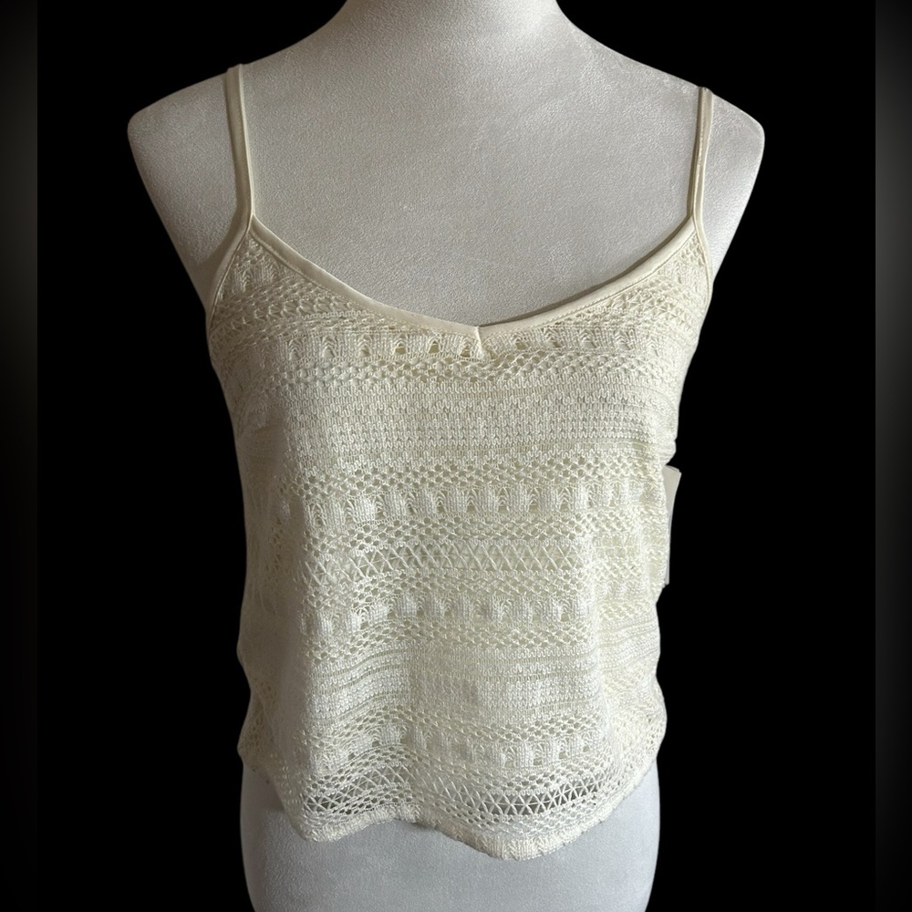 Cute Jessica Simpson Creamy White Crochet Women's Top